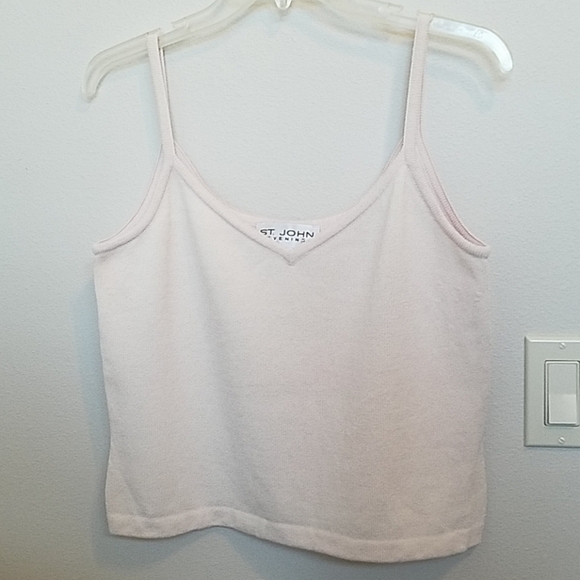 Vintage St. John Evening Pale Pink Knit Tank Top - Picture 5 of 8